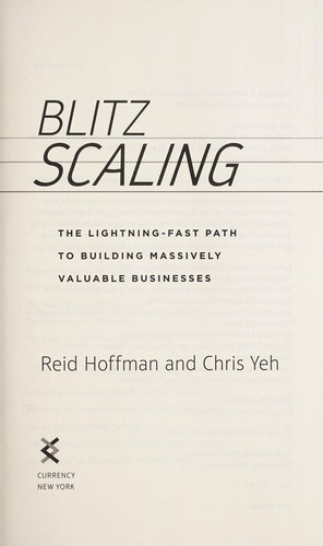 Blitzscaling — Reid Hoffman (book cover)